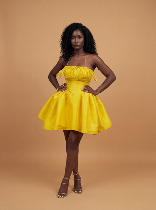 Meraki Mini Dress In Yellow