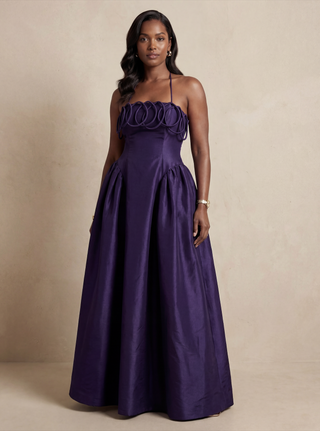 Meraki Maxi Dress In Deep Violet
