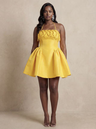 Meraki Mini Dress In Yellow