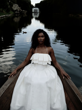 Makarios Midi Dress In White